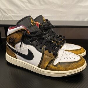 [DQ8417-071] Mens Air Jordan‎ Retro 1 Mid SE 'Orange Wear Away'